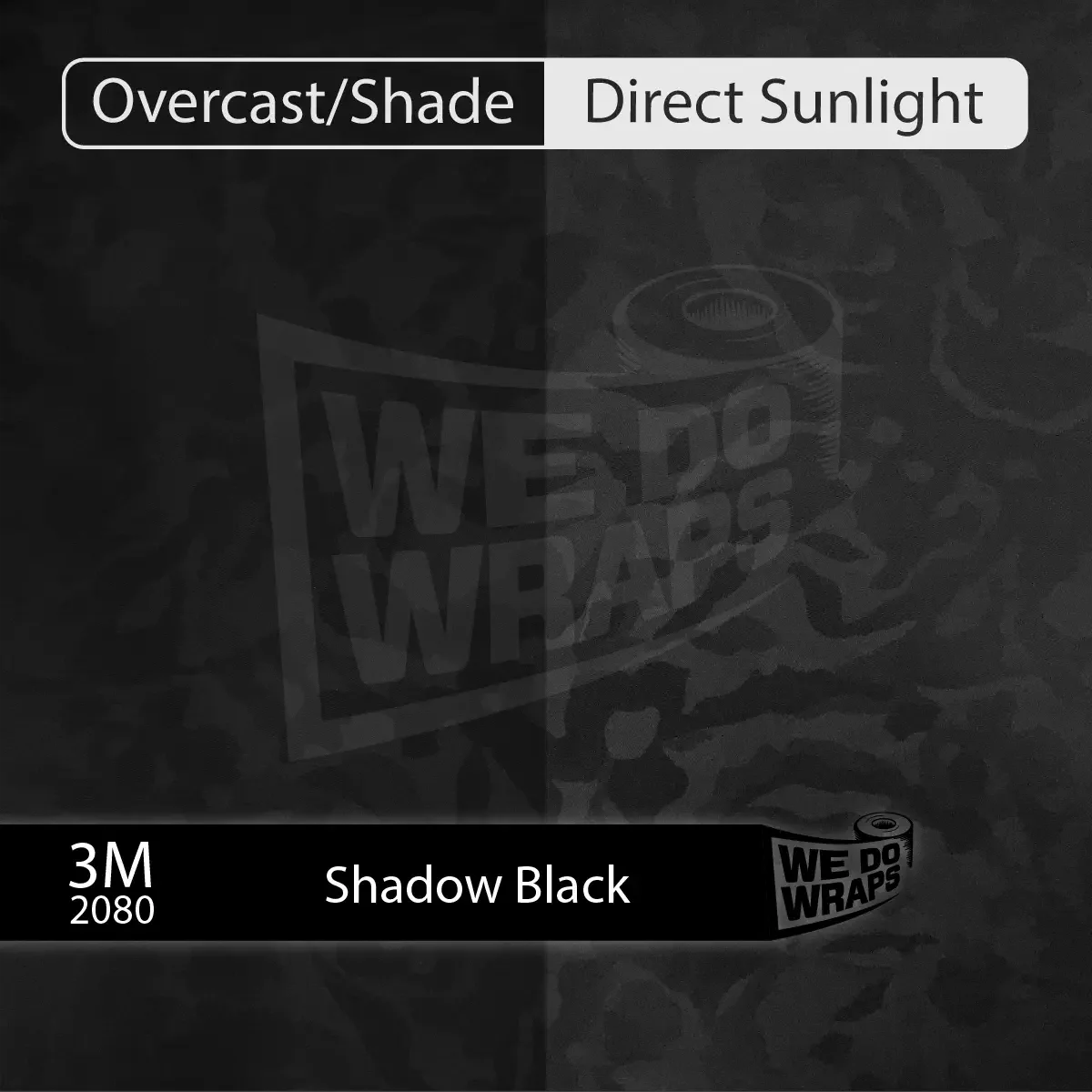 3M Shadow Black Camo Tesla Steering Wheel Emblem Decal | Model S