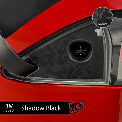 3M Shadow Black Camo Tesla Charge Port Wrap | Model S