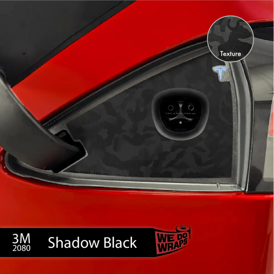 3M Shadow Black Camo Tesla Charge Port Wrap | Model S