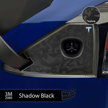 3M Shadow Black Camo Tesla Charge Port Wrap | Model X