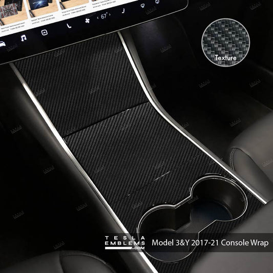 3M Carbon Fiber | Tesla Center Console Wrap Kit | Model Y ’19-20