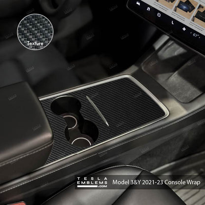 3M Carbon Fiber | Tesla Center Console Wrap Kit Model 3 '21-24
