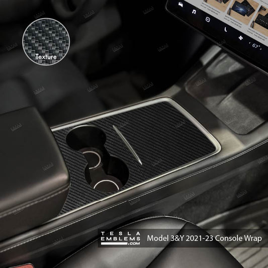 3M Carbon Fiber | Tesla Center Console Wrap Kit Model 3 '21-24