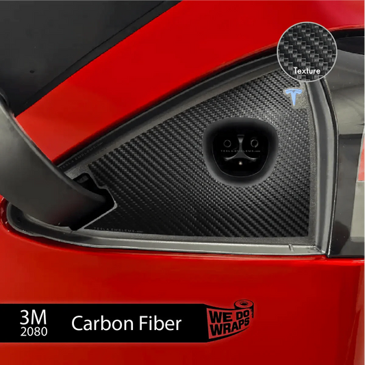 3M Carbon Fiber Tesla Charge Port Wrap | Model S
