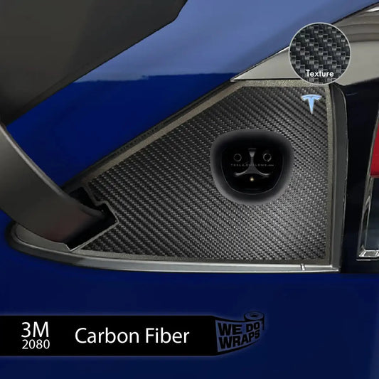 3M Carbon Fiber Tesla Charge Port Wrap | Model X