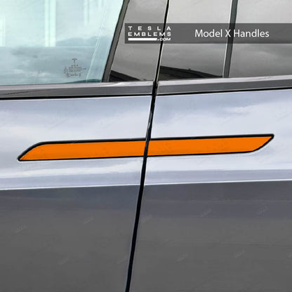 3M Gloss Deep Orange Tesla Door Handle Decals (4pcs)