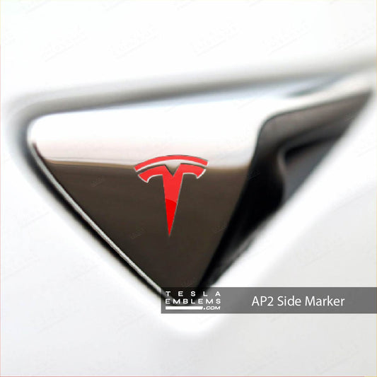 3M Gloss Dragon Fire Red Tesla Side Marker Decals (2pcs)