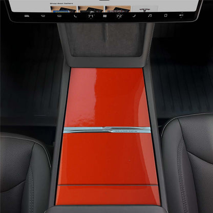 3M Gloss Hot Rod Red | Tesla Center Console Wrap Kit | Model Y 2026