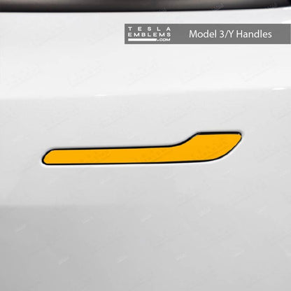 3M Gloss Sunflower Yellow Tesla Door Handle Decals (4pcs)