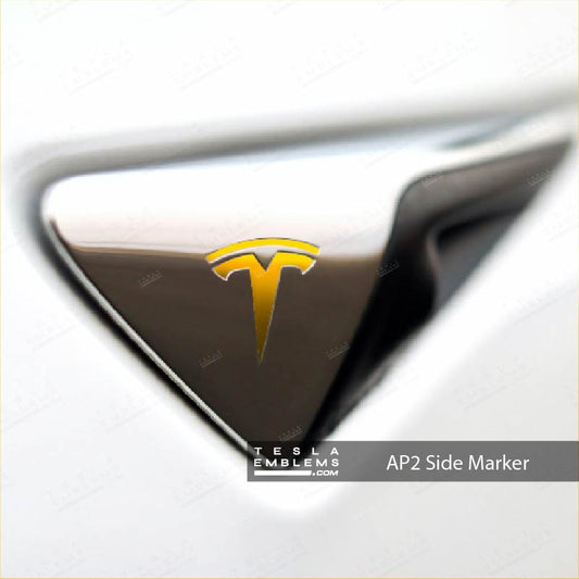 3M Gloss Sunflower Yellow Tesla Side Marker Decals (2pcs)