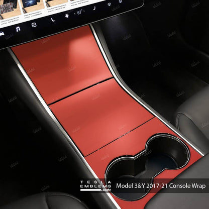 3M Matte Red | Tesla Center Console Wrap Kit | Model Y ’19-20