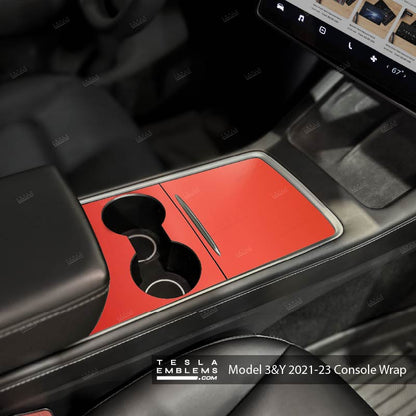 3M Matte Red | Tesla Center Console Wrap Kit | Model Y '21-25