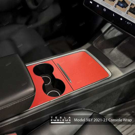 3M Matte Red | Tesla Center Console Wrap Kit | Model Y '21-25