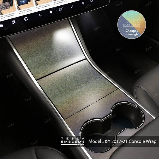 3M Satin Psychedelic Flip | Tesla Center Console Wrap Kit | Model Y ’19-20