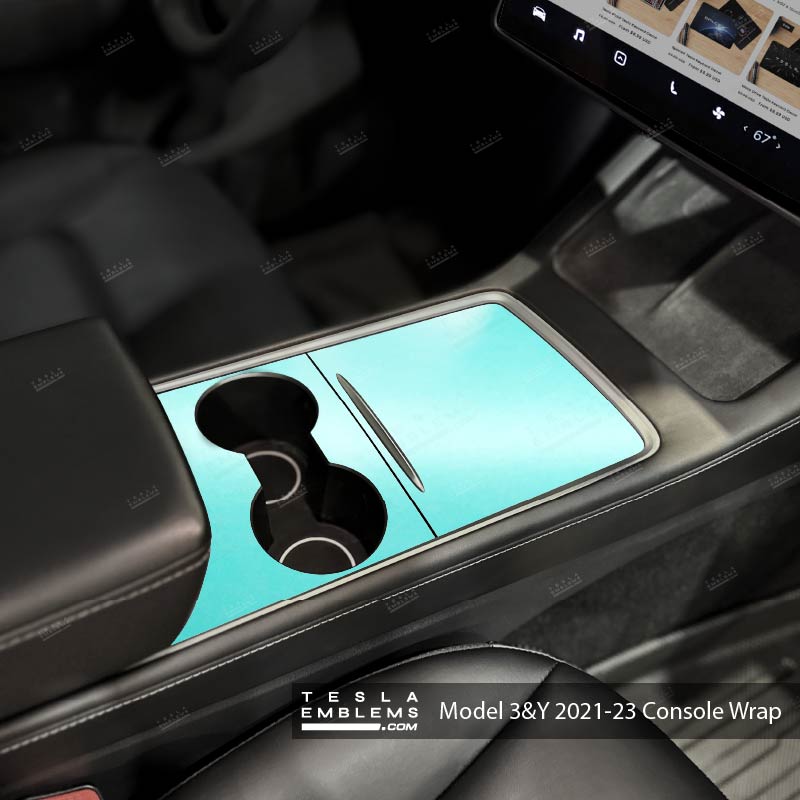 3M Satin Key West | Tesla Center Console Wrap Kit | Model Y '21-25
