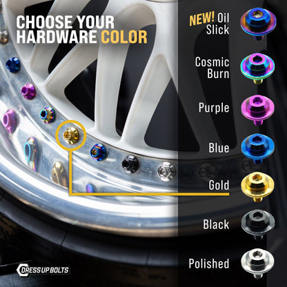 Titanium Three Piece Wheel Bolts - M7 x 32mm