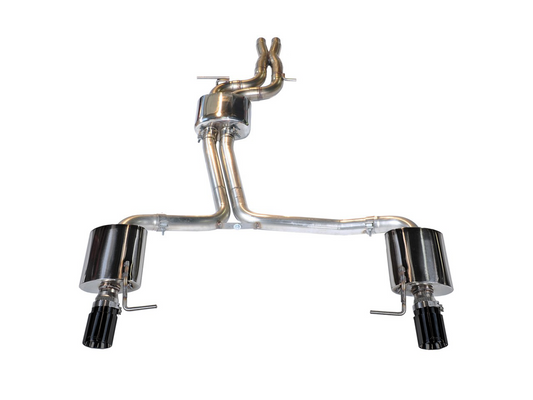 AWE Tuning Touring Edition Exhaust for Audi C7 A6 3.0T - Dual Outlet, Diamond Black Tips 3015-33052
