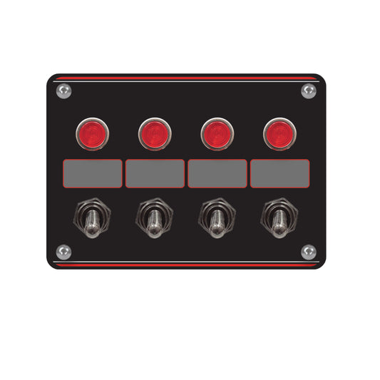 Longacre 4 Accessory switch panel with 4 pilot lights 52-44865