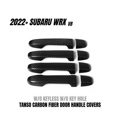 JDMuscle 22-25 Subaru WRX Tanso Dry Carbon Fiber Door Handle Covers w/ Gloss Finish