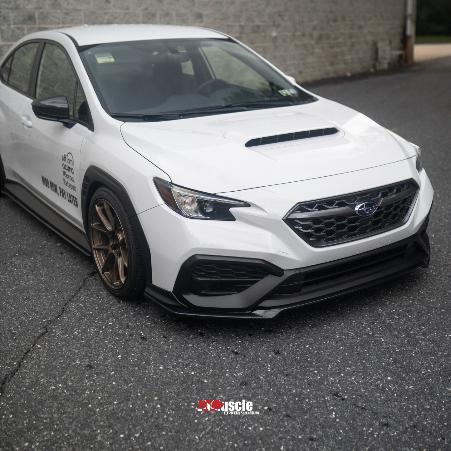 JDMuscle [22-25 WRX] Tanso Carbon Fiber Front Lip OE+ Style