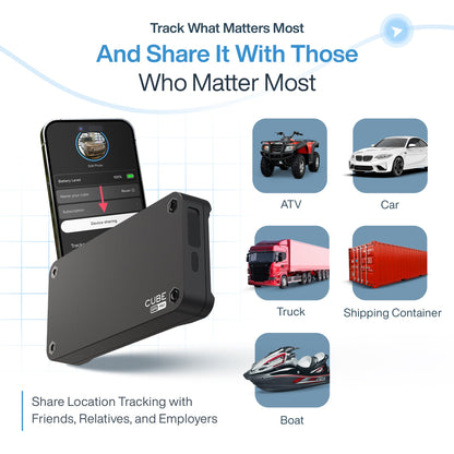 Cube GPS PRO Tracker: Magnetic GPS Tracker | 1 Year Battery Life | 4G LTE | Real-Time Tracking