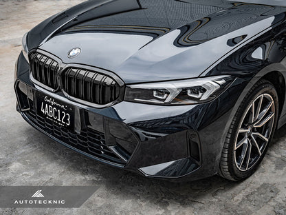 AutoTecknic Dual-Slats Gloss Black Front Grille - G20 3-Series LCI
