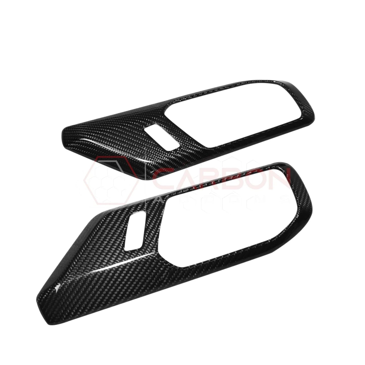 Real Carbon Fiber Interior Door Handle Trim Covers For 2021+ Ford Bronco