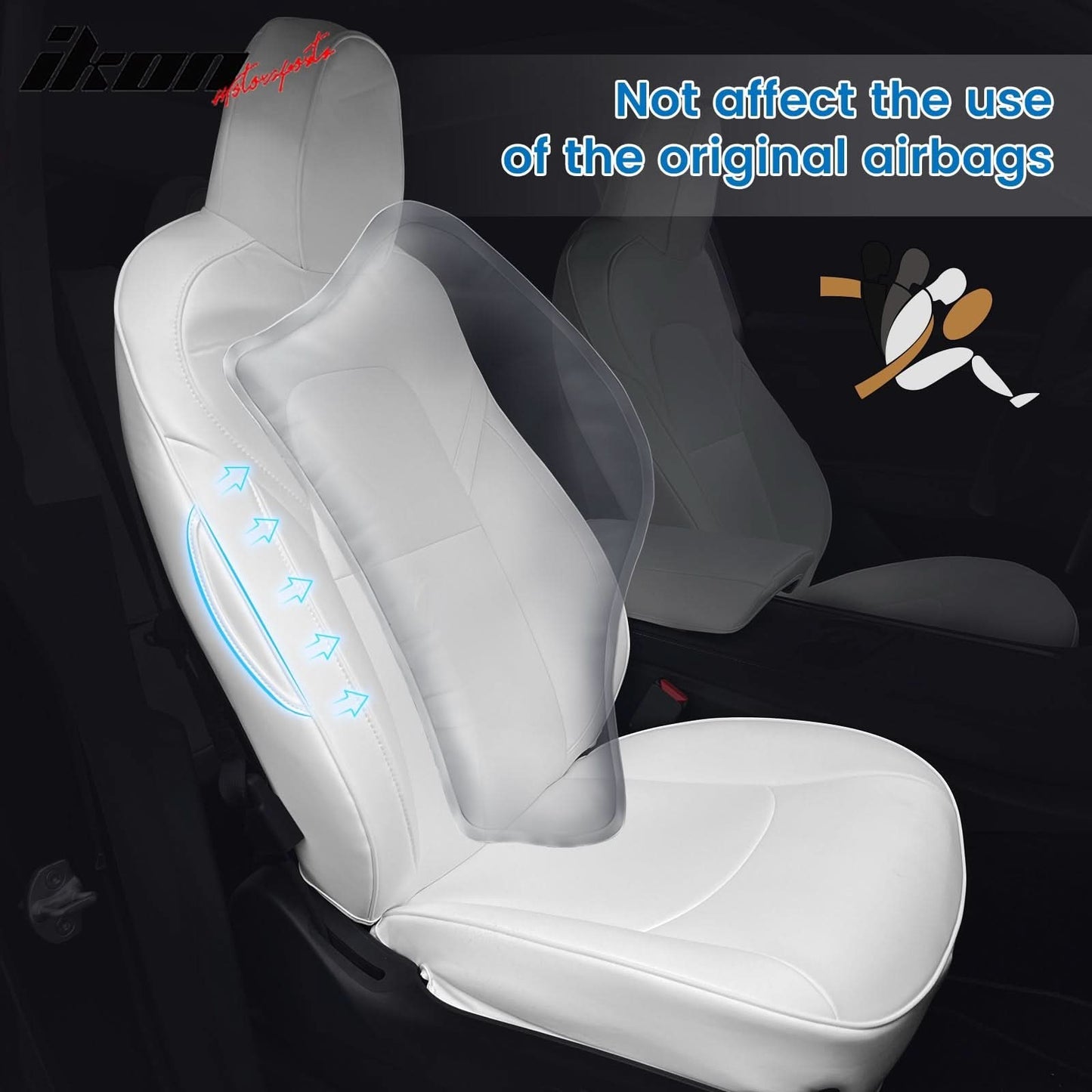 2020-2024 Tesla Model Y Front Rear 5-Seat Seat Covers Leather