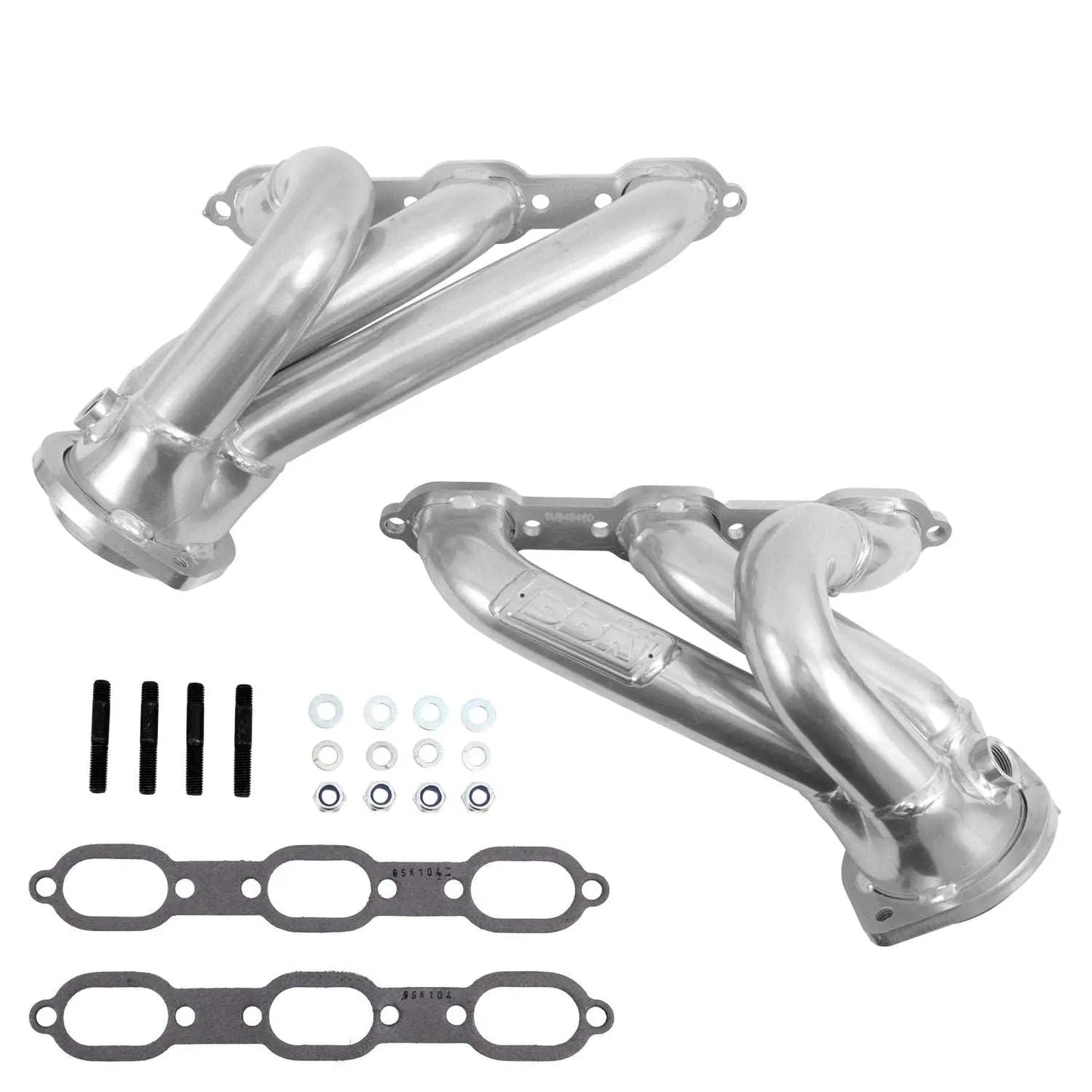 Dodge Challenger Charger 300 V6 3.5 1-3/4 Shorty Headers - Polished Silver Ceramic 06-10
