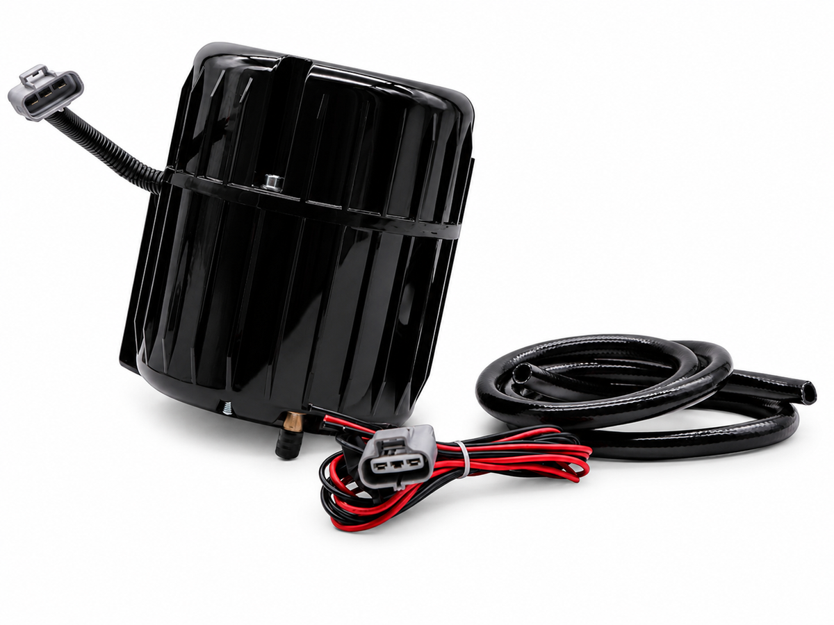 Granatelli 12V Electric Brake Booster Vacuum Pump System – Black Enclosure – 410101B