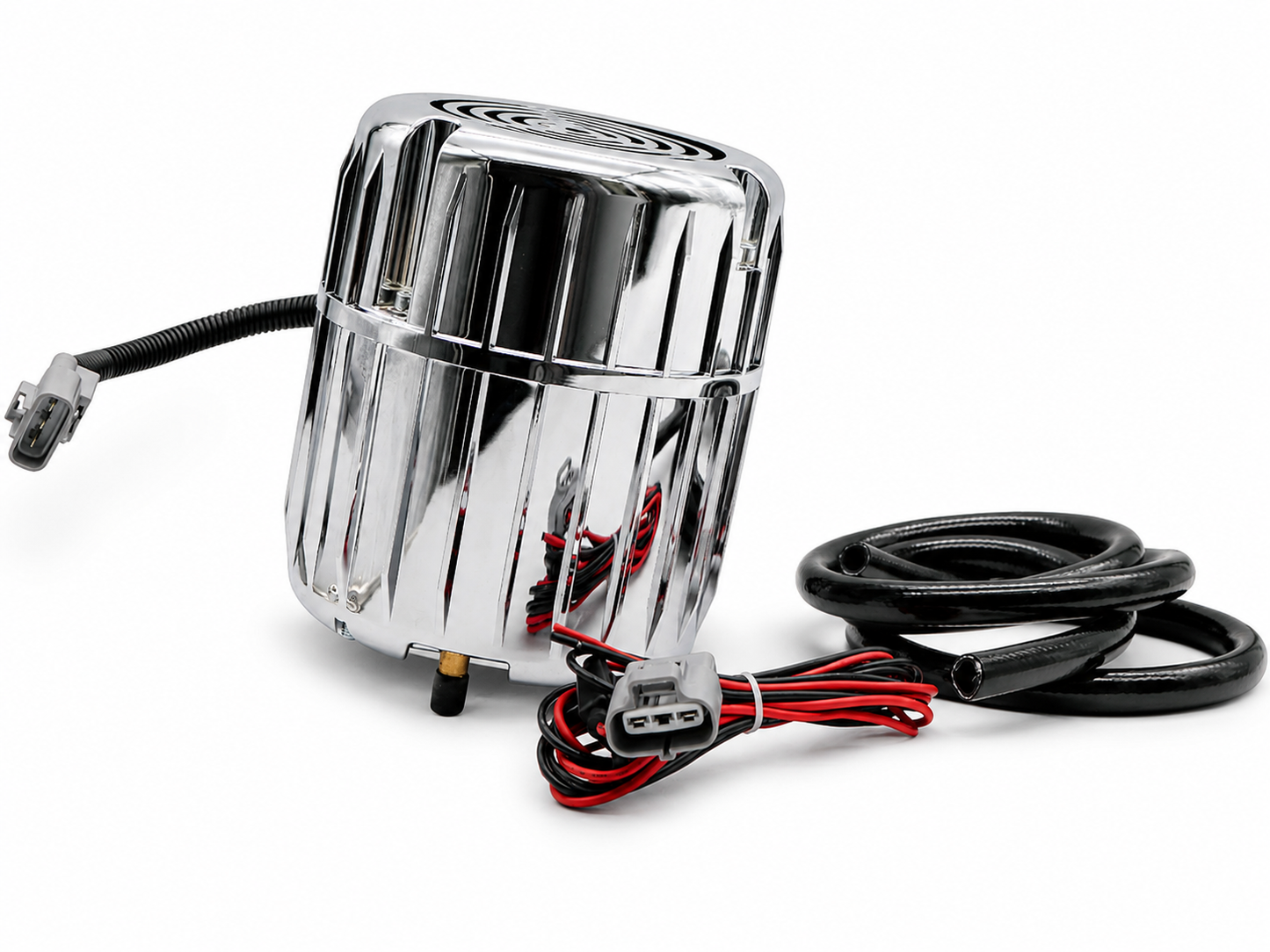 Granatelli 12V Electric Brake Booster Vacuum Pump System – Chrome Enclosure – 410102C