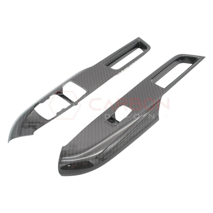 Real Carbon Fiber Window Switch Control Trim Covers V2 for 2024+ Ford Mustang