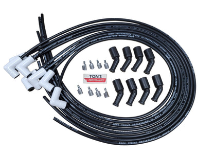 Ton's Spark Plug Wires White CERAMIC BOOT UNIVERSAL LS / LT Chevy GM 4.8L 5.3L 6.0L