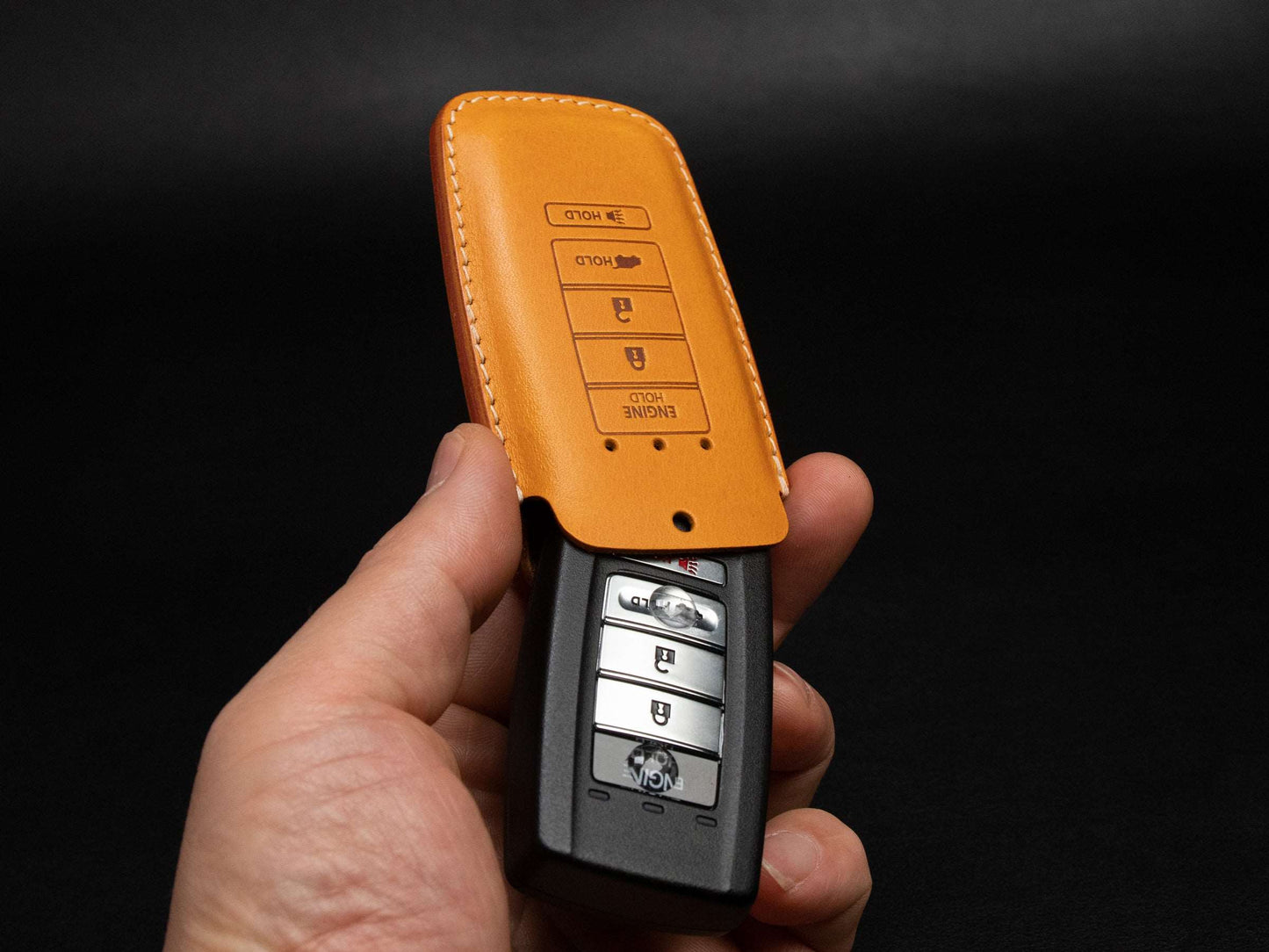 Acura [2-V2] Leather Key Fob  Case - Handcrafted in USA - Personalized Stamp