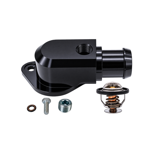 Granatelli Jeep Trackhawk / Ram TRX / Dodge Durango Hellcat 6.2L Black Billet Thermostat Housing w/ 180°F Thermostat – 430180B