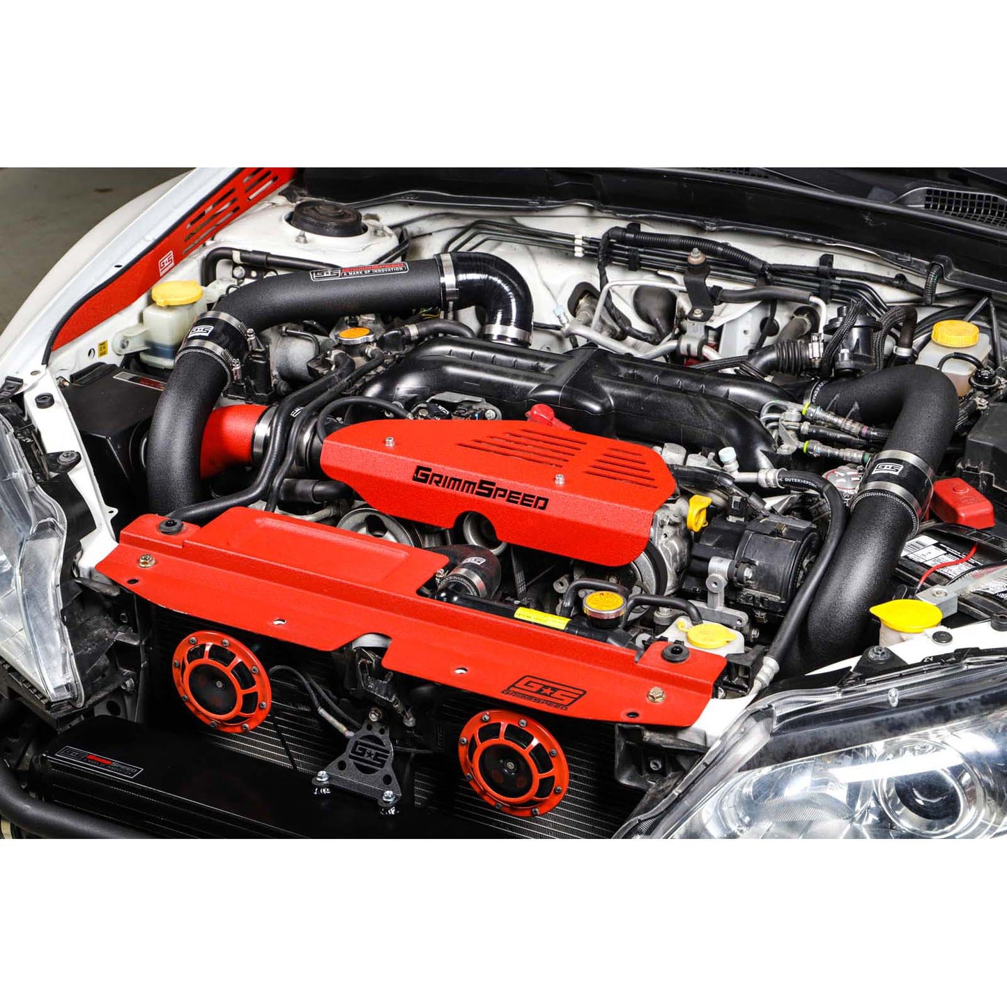 GrimmSpeed Front Mount Intercooler Kit - Black Core with Black Piping - 2008-14 Subaru WRX GRM090252