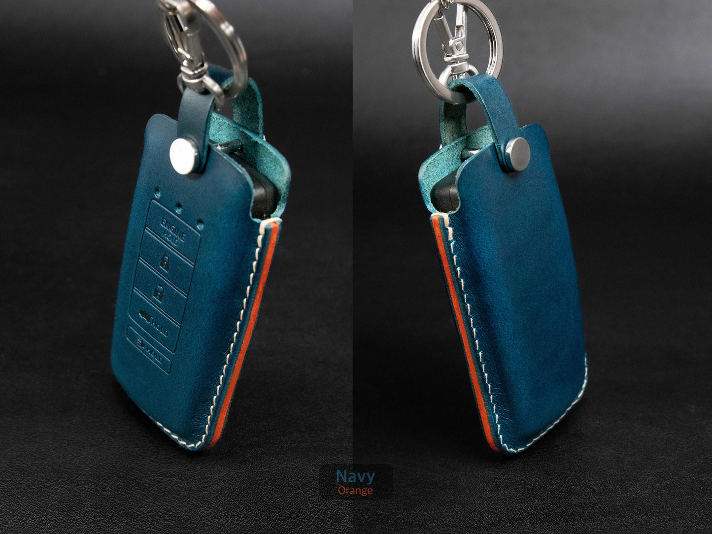 Acura [2-V2] Leather Key Fob  Case - Handcrafted in USA - Personalized Stamp