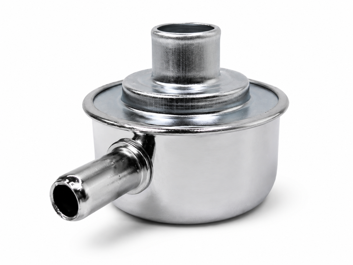 Granatelli 1/2" PCV Tube Push-In Chrome Steel Valve Cover Breather – 451004