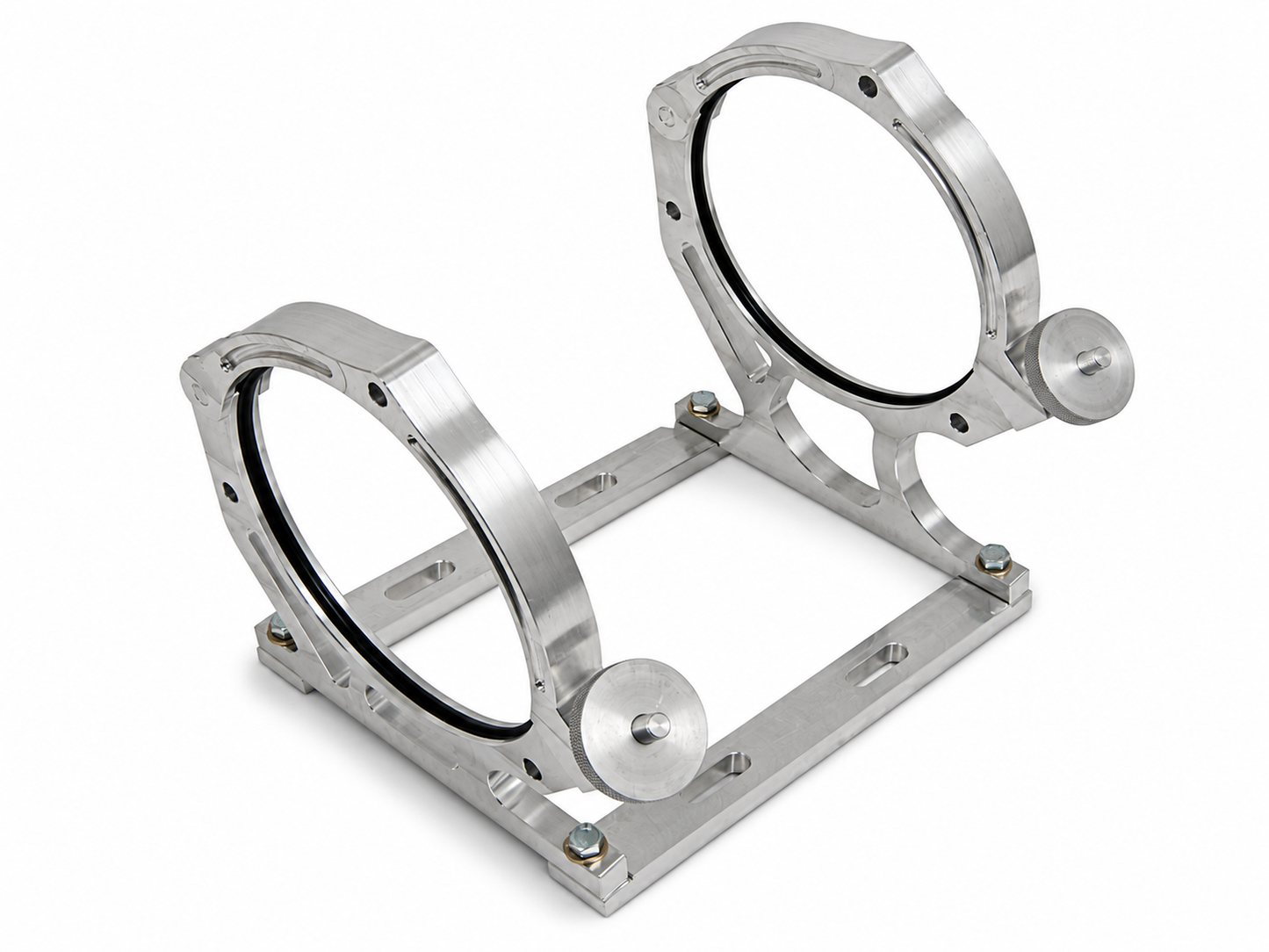 Granatelli Single Billet Aluminum Nitrous Bottle Bracket – Fits 10/15 lb & 12 lb Composite Bottles – 451010