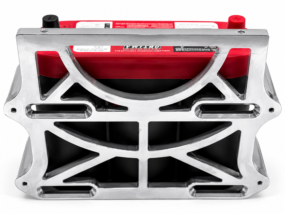 Granatelli OPTIMA 9010-044 6V Natural Billet Aluminum Battery Tray Kit – 452200