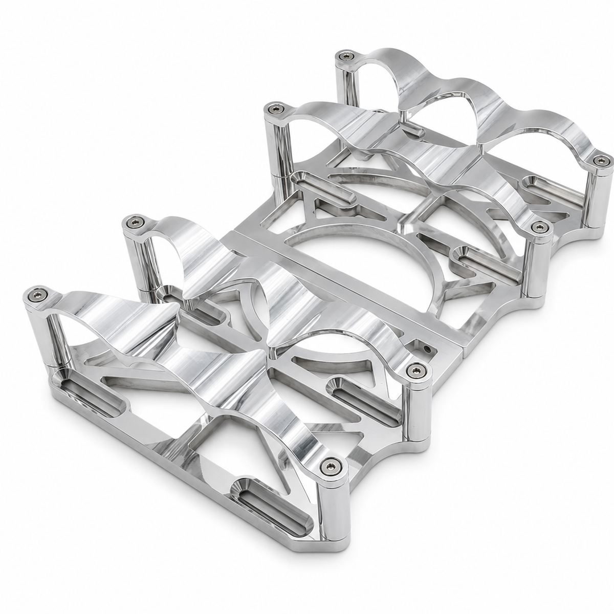 Granatelli Dual OPTIMA 6V Natural Billet Aluminum Battery Tray Set – 12V Conversion – 452201