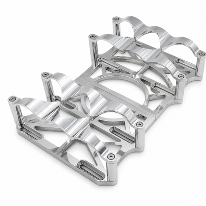 Granatelli Dual OPTIMA 6V Natural Billet Aluminum Battery Tray Set – 12V Conversion – 452201
