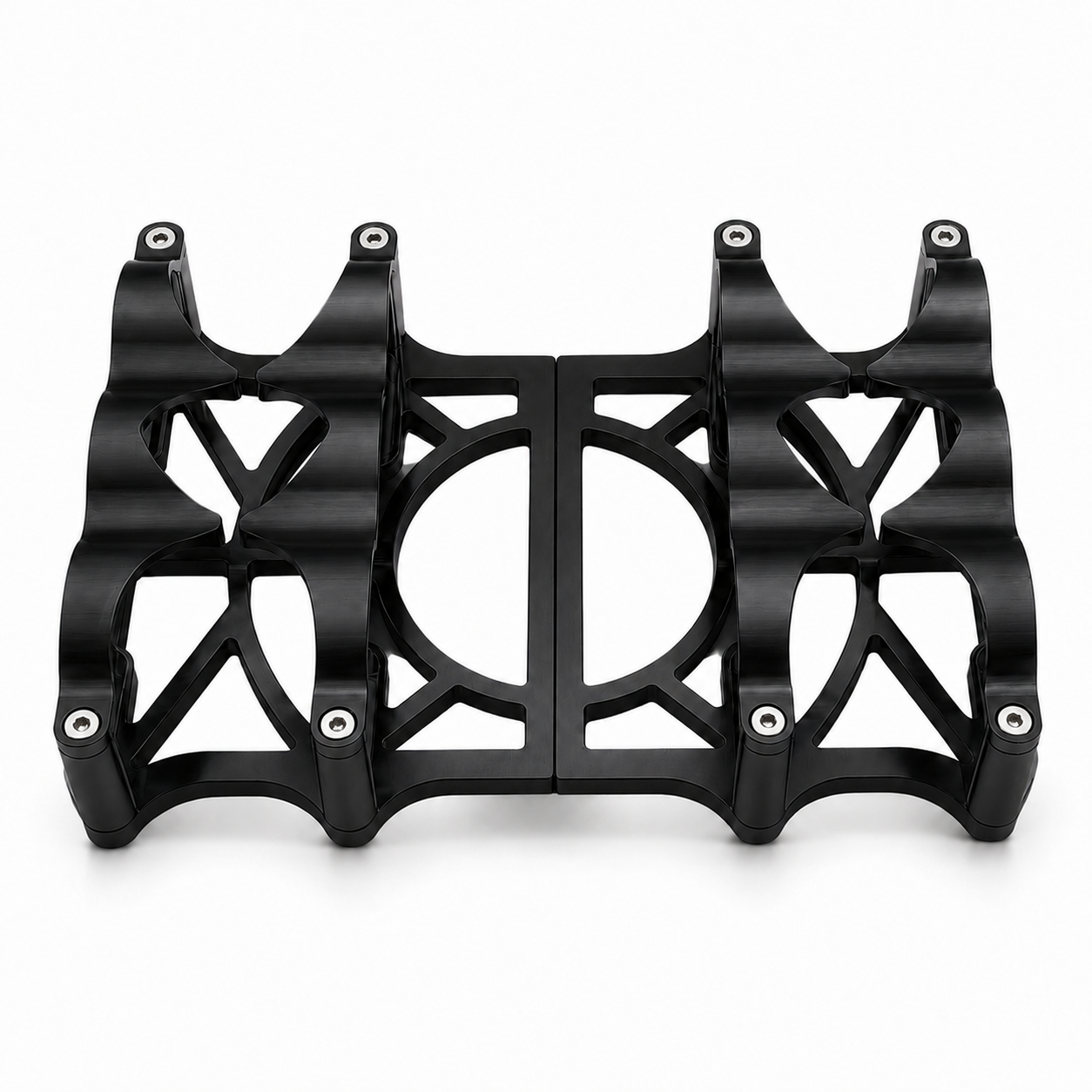 Granatelli Dual OPTIMA 6V Black Anodized Billet Aluminum Battery Tray Set – 12V Conversion – 452201B