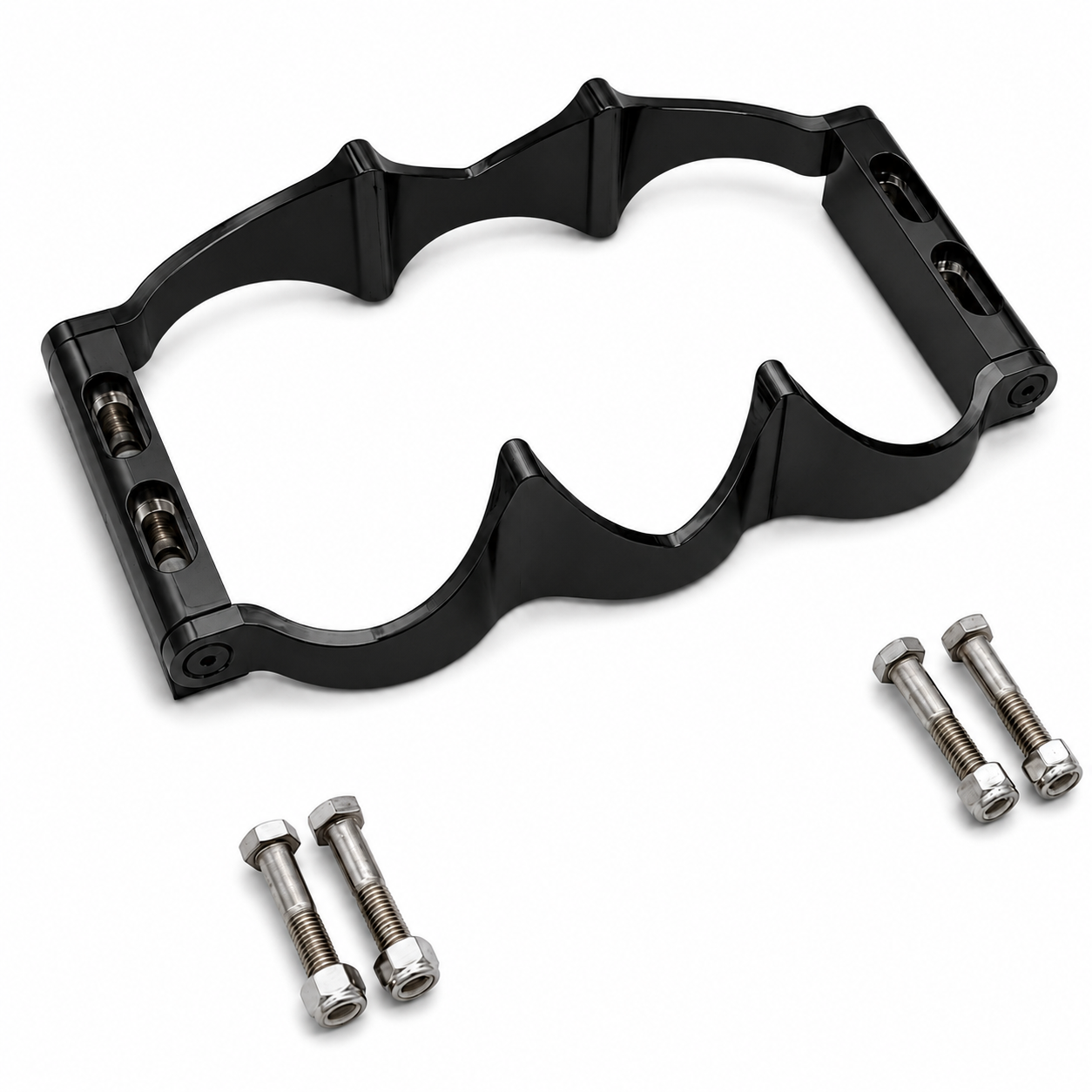 Granatelli OPTIMA Series 34/78 12V Black Anodized Billet Aluminum Battery Tray Kit – 452212B