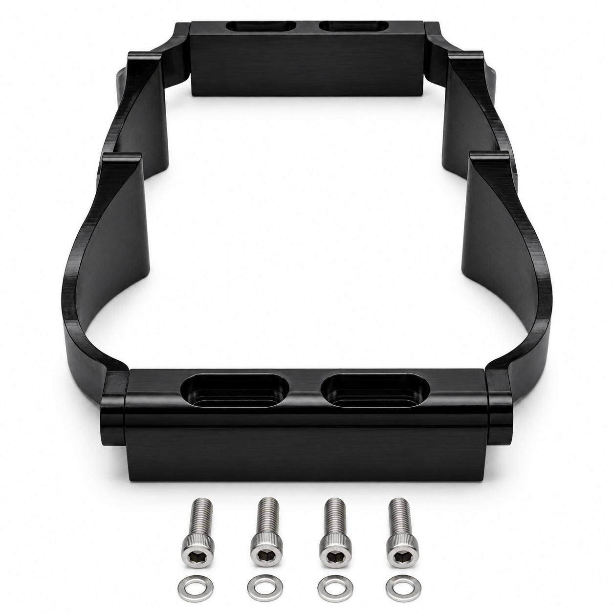 Granatelli OPTIMA Series 34/78 12V Black Anodized Billet Aluminum Battery Tray Kit – 452212B