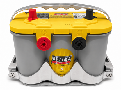 Granatelli OPTIMA Series 34/78 12V Natural Billet Aluminum Battery Tray Kit – 452212