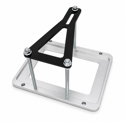 Granatelli Universal 12V Billet Aluminum Battery Tray – Clear Base / Black Top Clamp – 452213