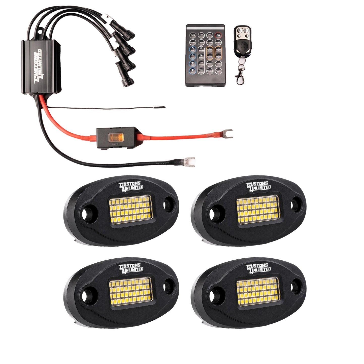 Pure White 48 LED PLUG & PLAY EXTREME BRIGHTNESS ROCK LIGHT KIT