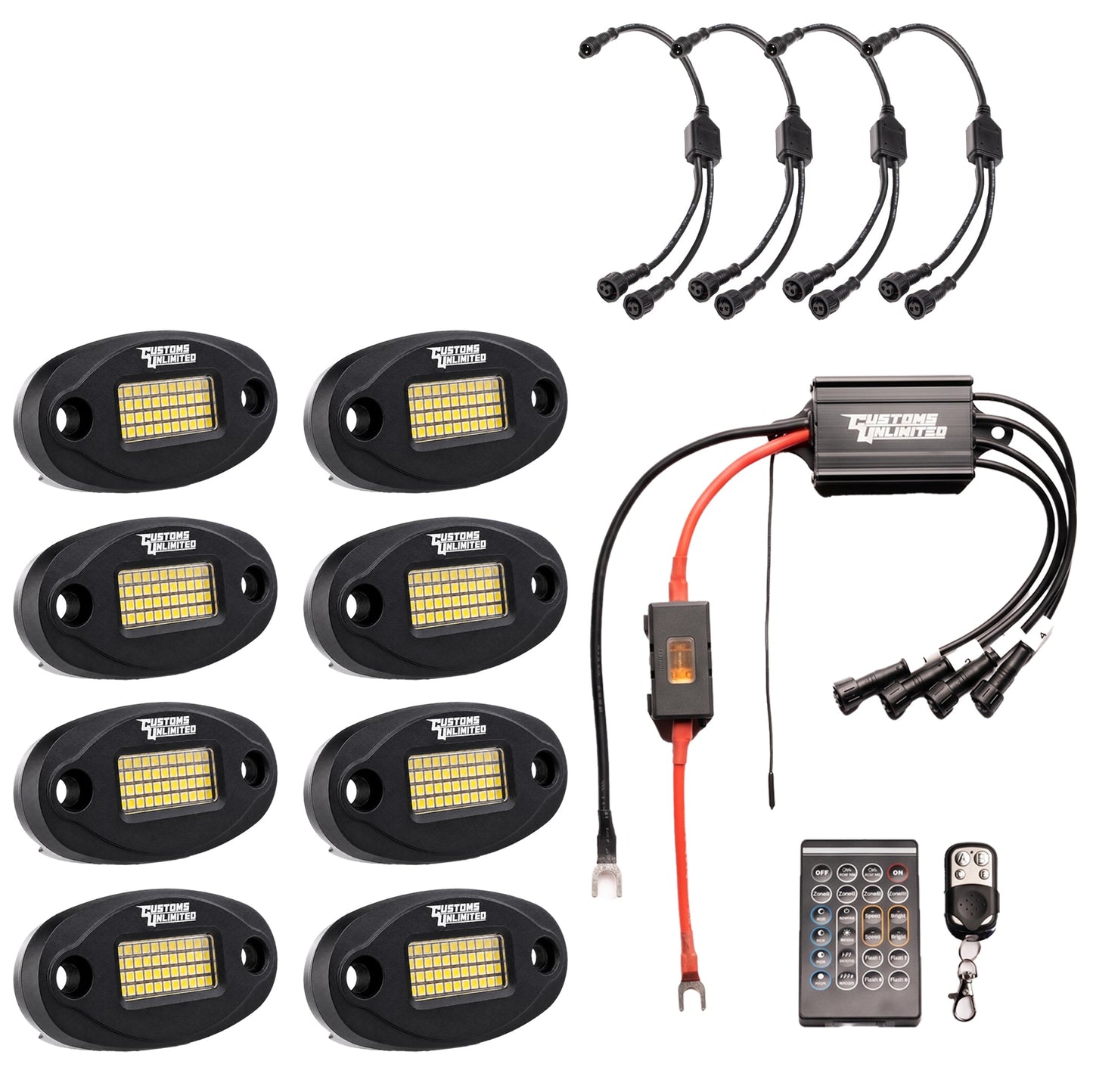 Pure White 48 LED PLUG & PLAY EXTREME BRIGHTNESS ROCK LIGHT KIT