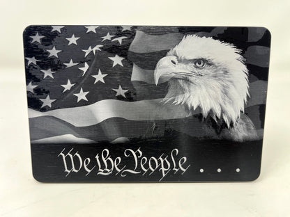 We The People with American Flag and Eagle Hitch Cover